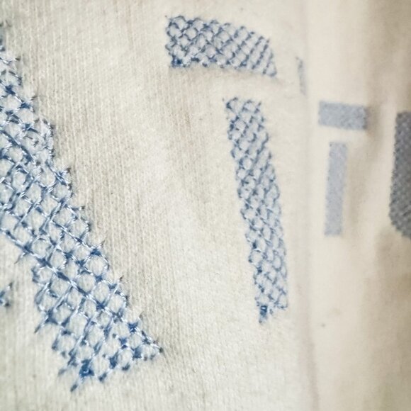 Vintage Eaton Attitude White Spell-out Sweatshirt S - Picture 5 of 5